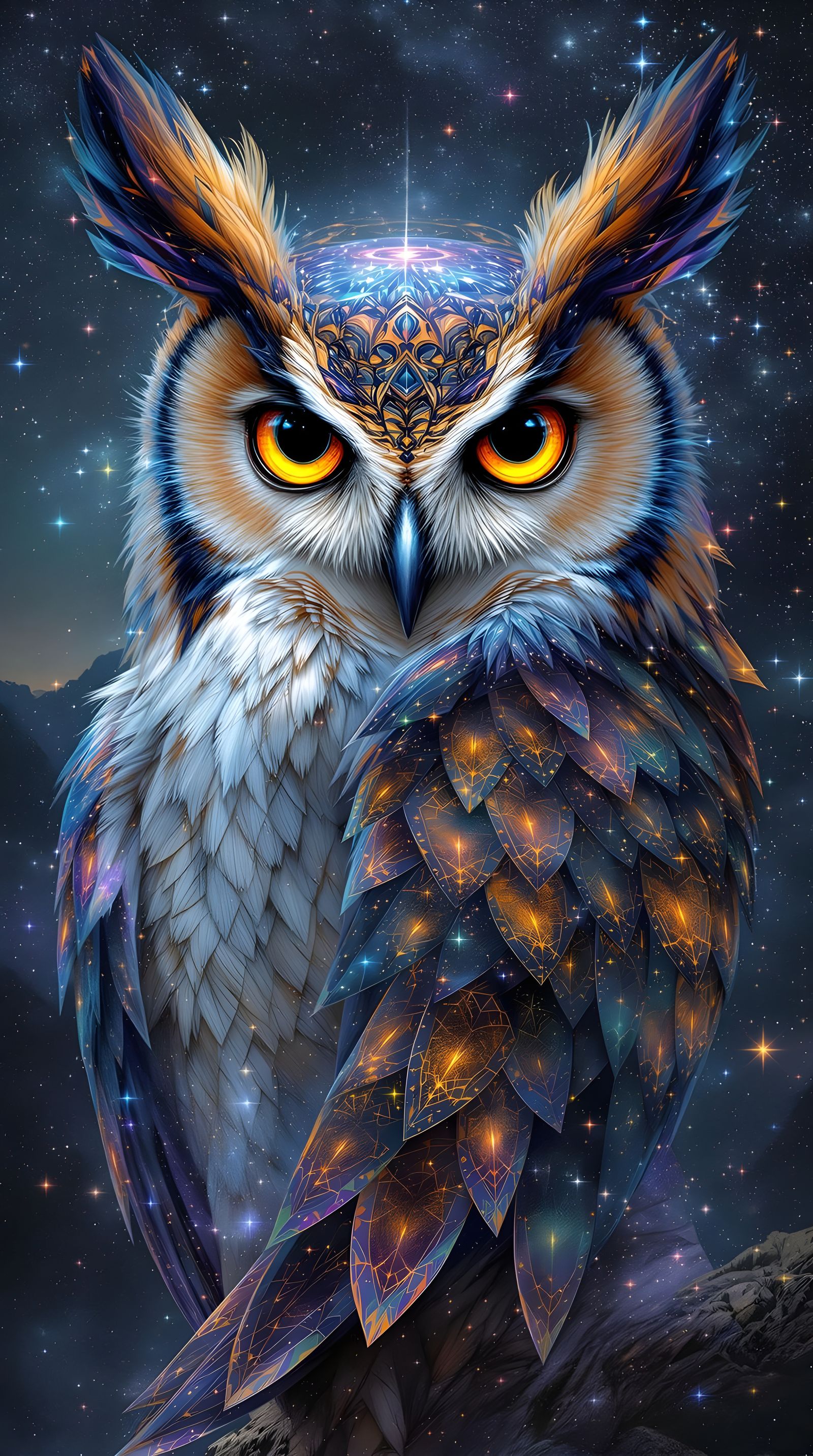 Galaxy Owl  by @Turasis