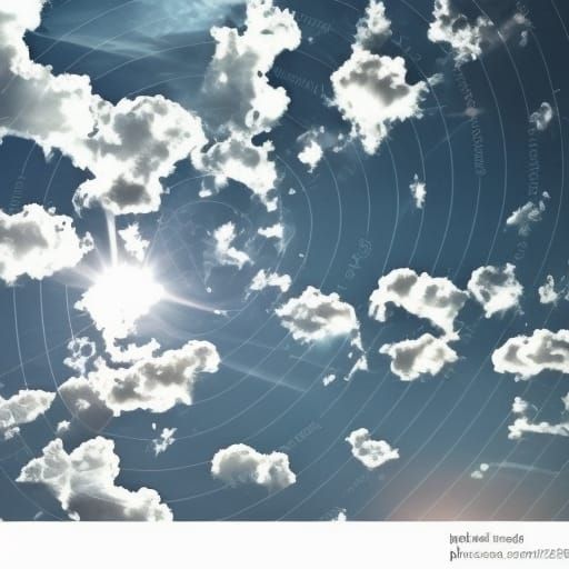 hevan floars of clouds and pillars of radient lights soaring...