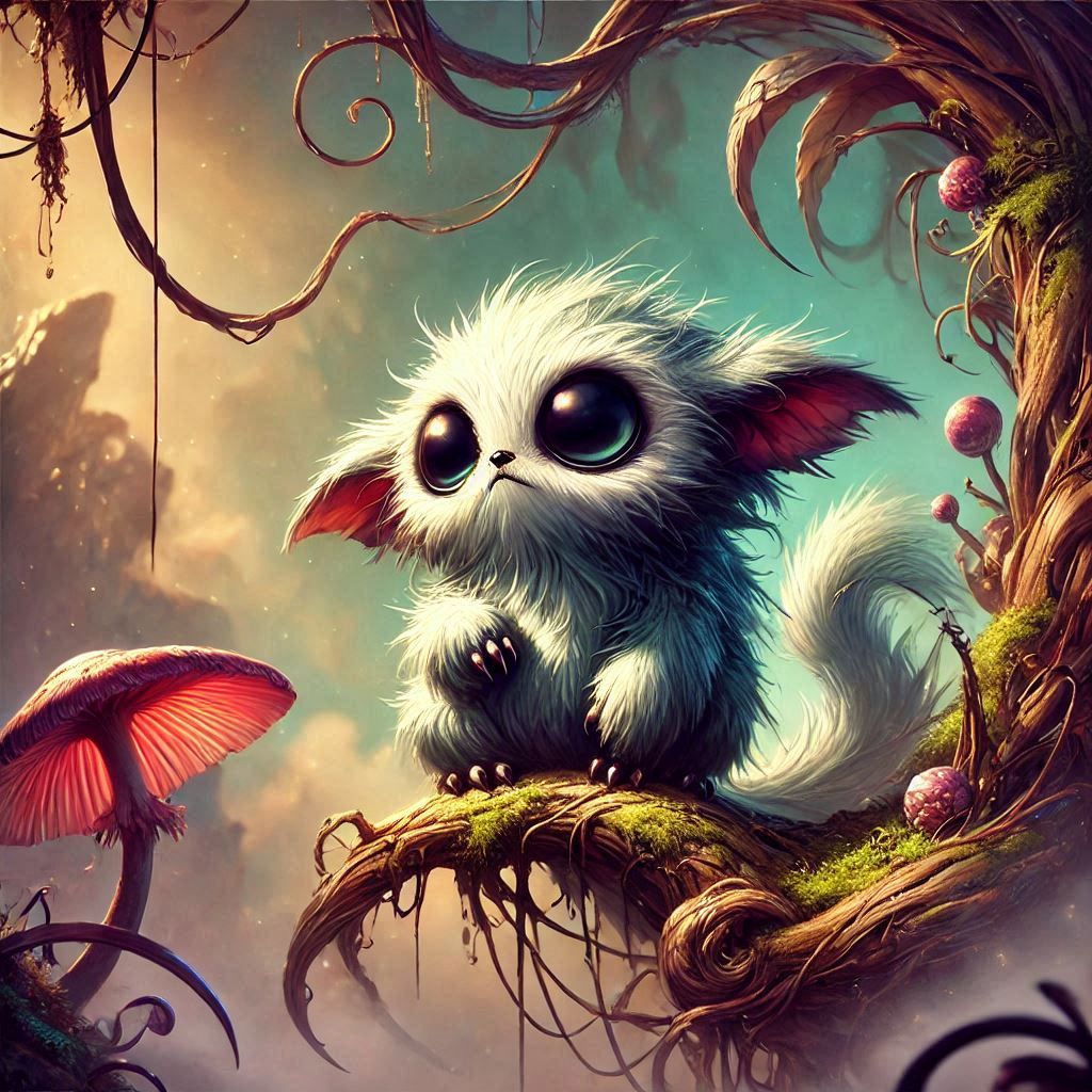 adorable fairy-tale fantasy creature portrait..