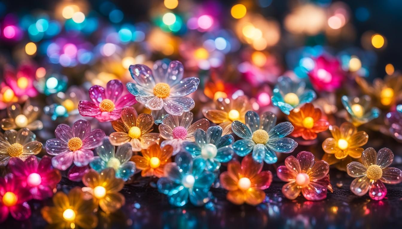 beautiful crystal flowers