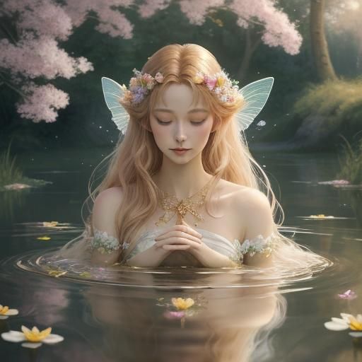 Ophelia sleeping on the lake