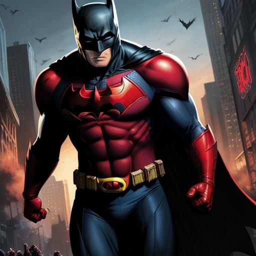 a red batman suit