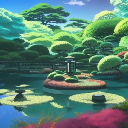 Japanese garden tranquil