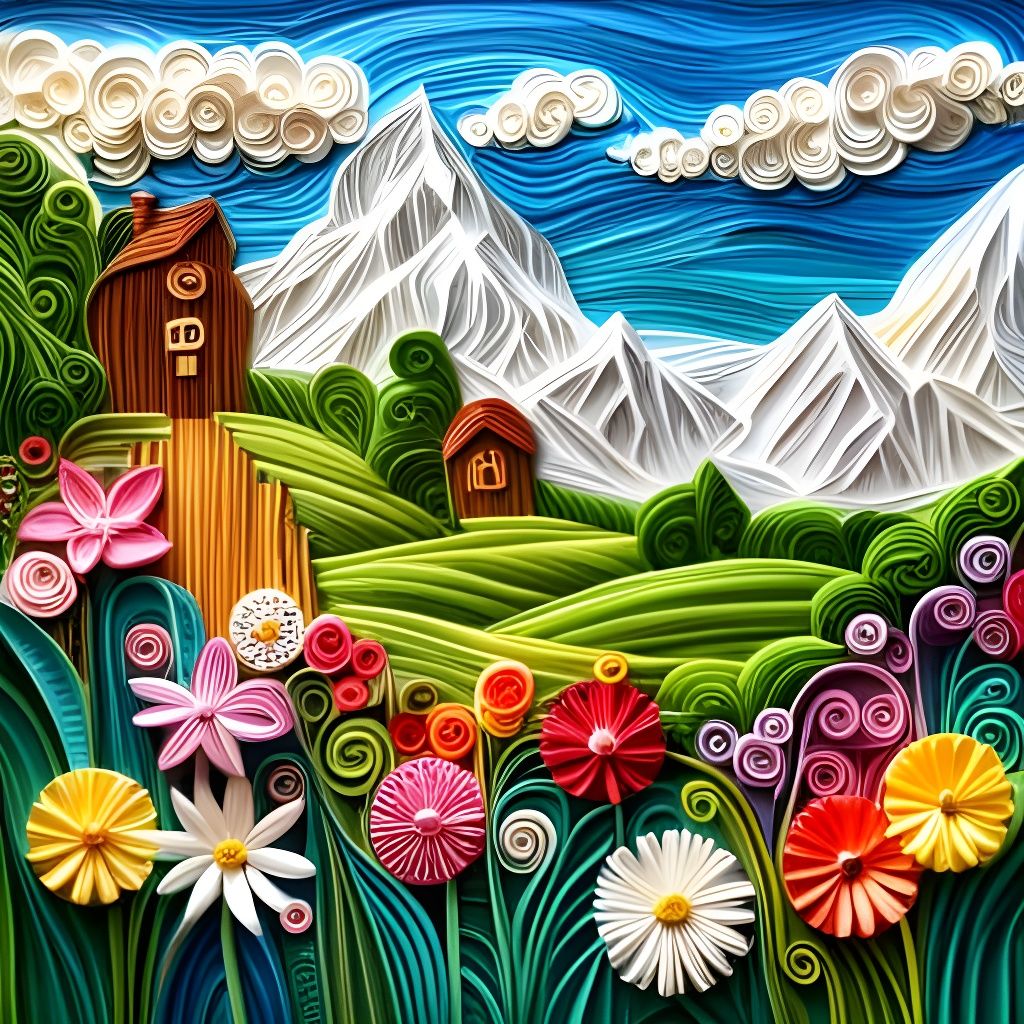 Paper Quilling Art AI Generated Artwork NightCafe Creator