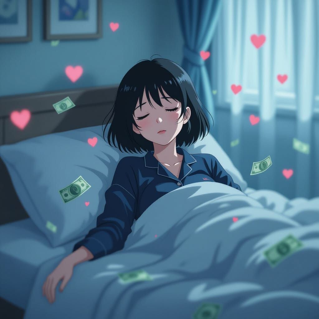 Nightmare of Money: Ghibli-Style Dreamscape