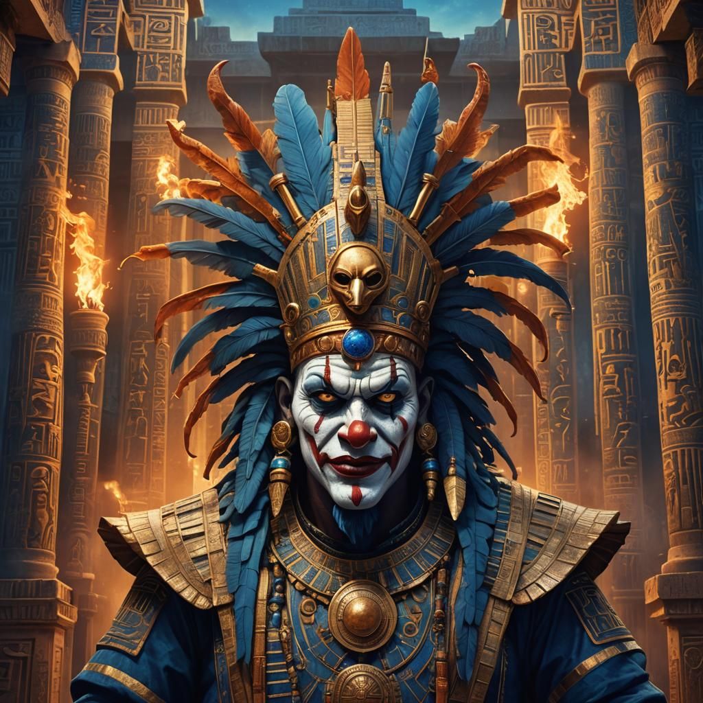 Demonic Clown in ancient egypt - AI Generated Artwork - NightCafe Creator