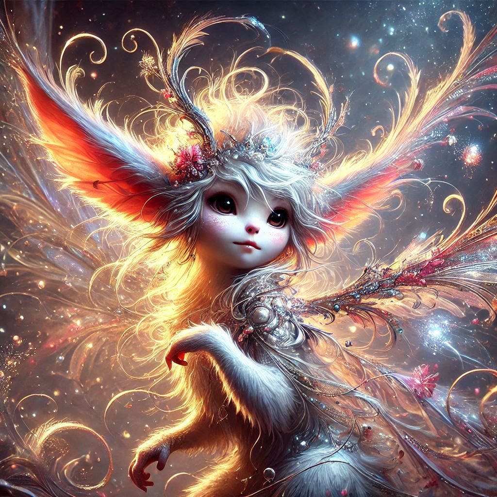 adorable fairy-tale fantasy creature portrait..