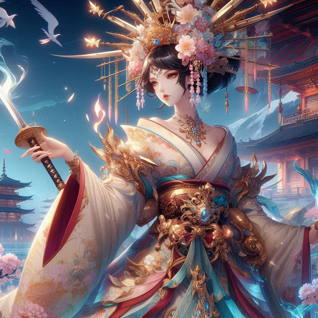 the beautiful geísha of the crystal palace of the twelve fla...