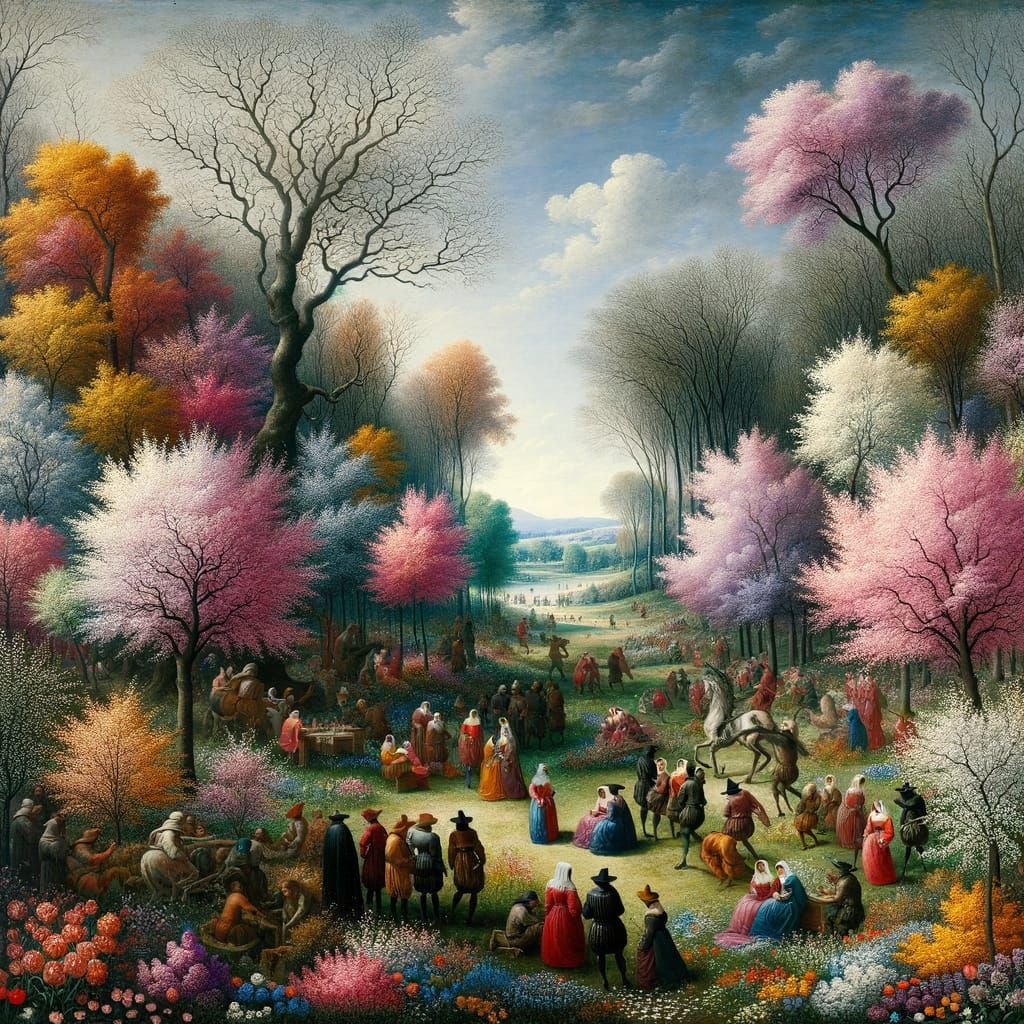 A festival of colors heralds spring's arrival, Pieter Bruege...
