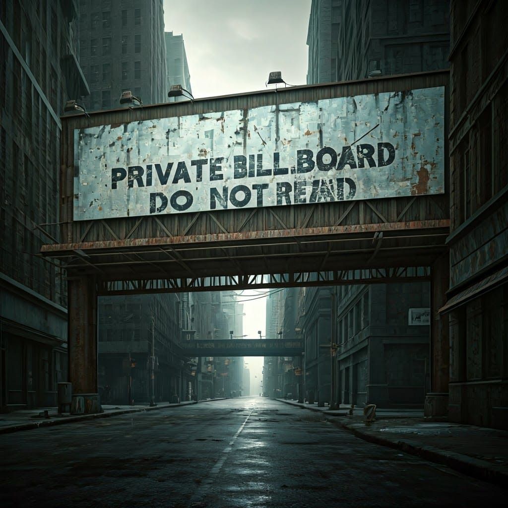 Private Billboard, you owe $1000 fine for reading without permission  by @Isaac