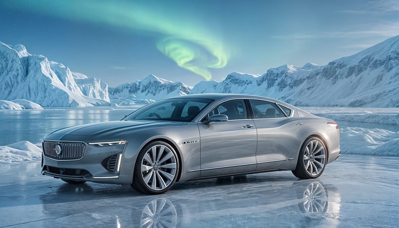 Ultra-realistic 3D render of a futuristic luxury concept sedan inspired by the Oldsmobile Ninety-Eight ...  by @Dan Jones