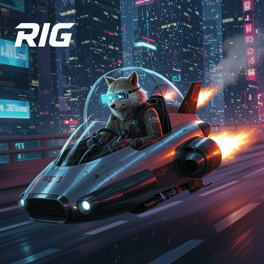 4. "Rig" - The Getaway Driver
Criminal Specialty: Vehicle Theft & High-Speed Evasion

Put the word "Rig" in the top left corner in bold, whi...
