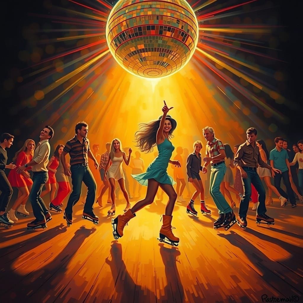 At the roller disco.  by @Hannah