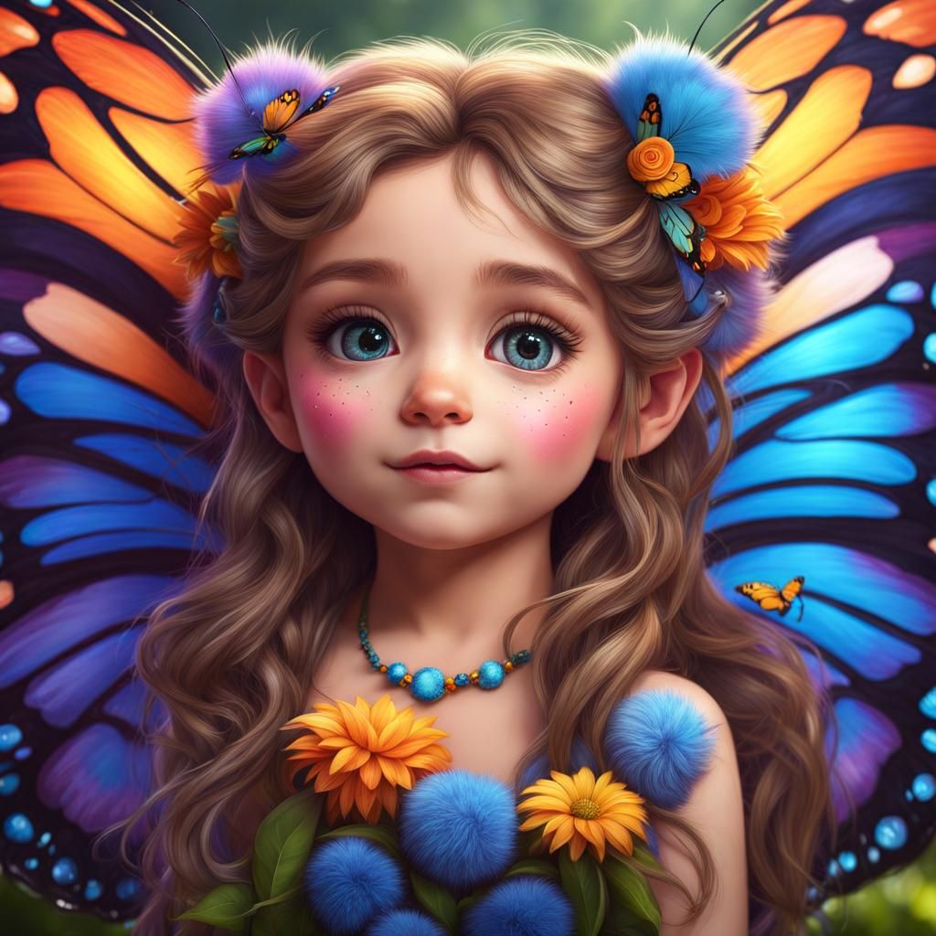 Little Butterfly Princess - AI Generated Artwork - NightCafe Creator