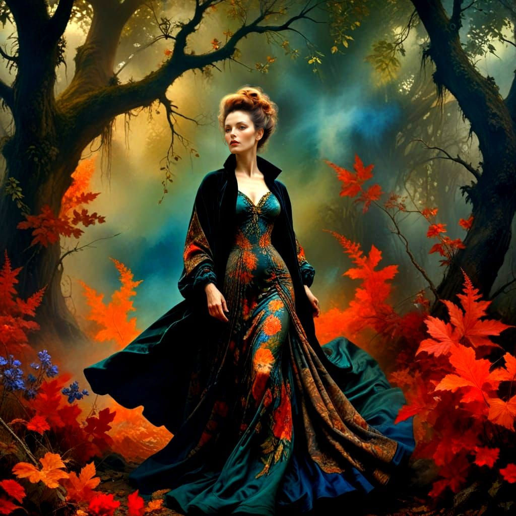 Surrealistic Portrait of a Captivating Woman