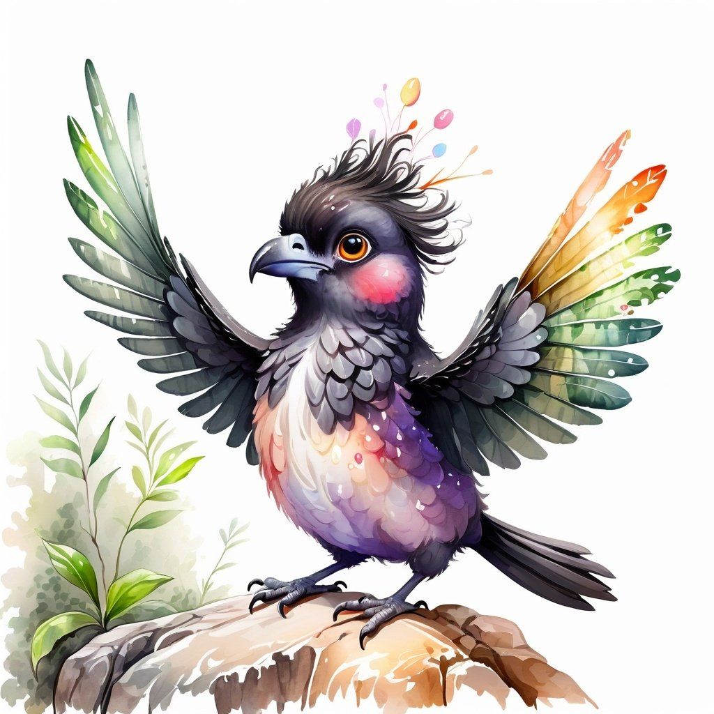 Baby Long-Wattled Umbrella