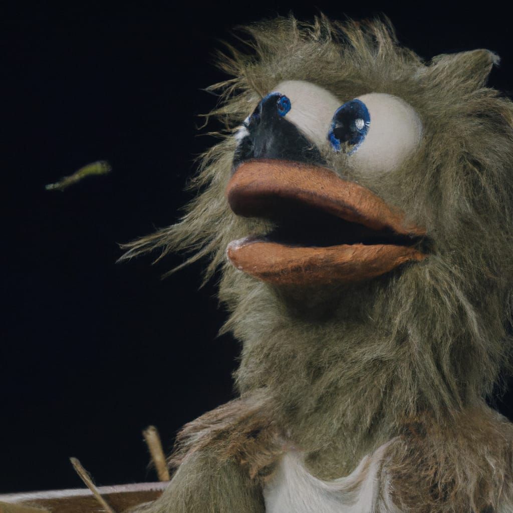 Lakitu as a muppet ultrarealistic hyperdetailed meticulous