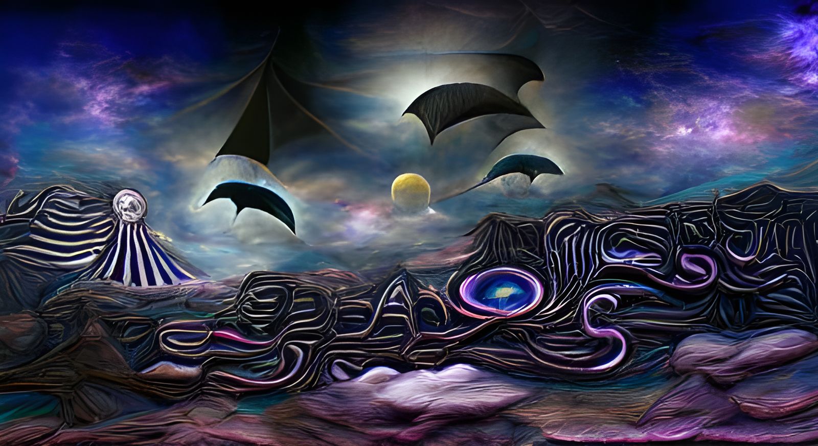 enigmatic banner of the dreamscape abyss