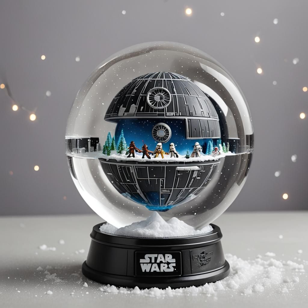 A Snow Globe with the Death Star
