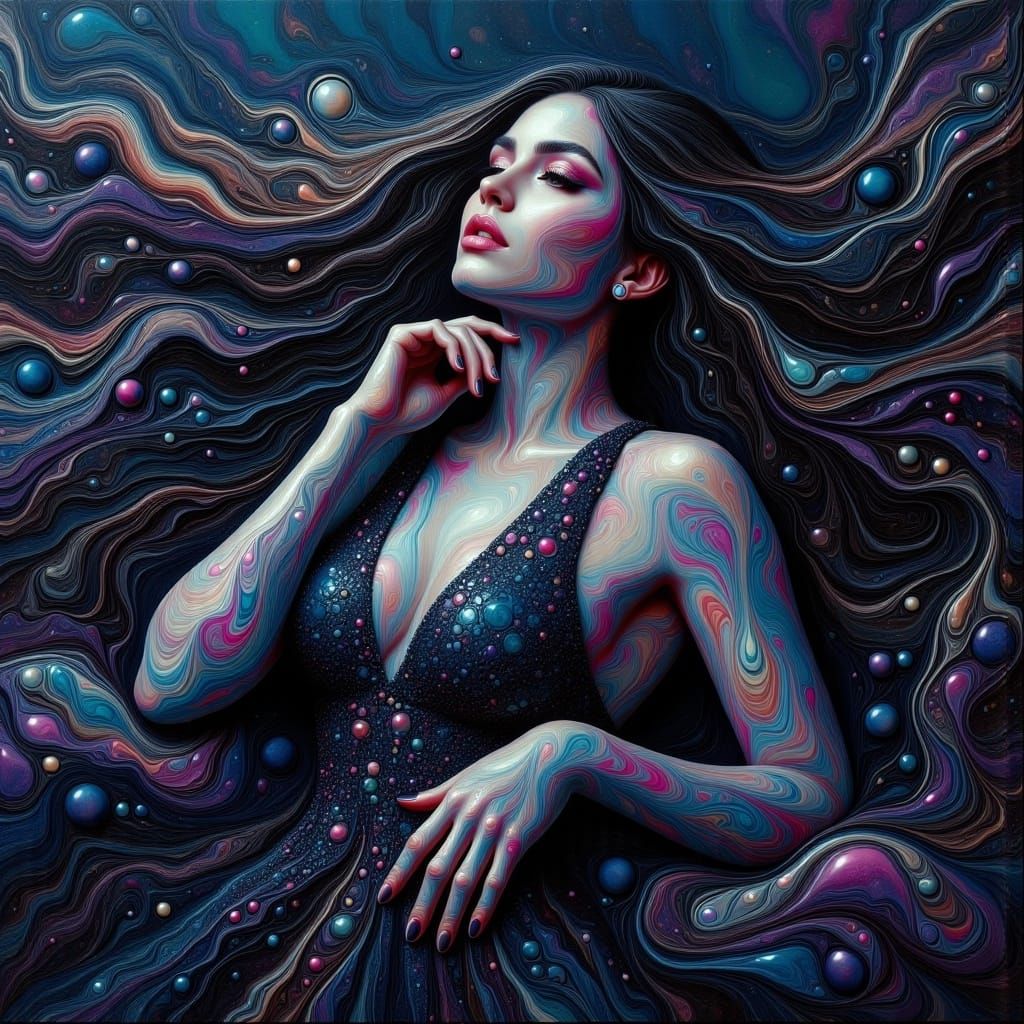  <lora:-Fluid Art-:1.0>  fluid art woman portrait, darker colors