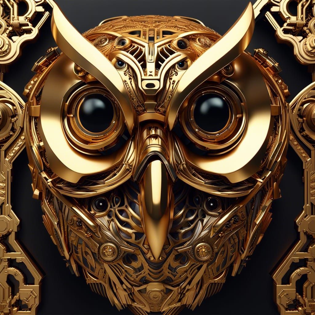 I need a luxurious-looking profile photo of gold and cute ow...