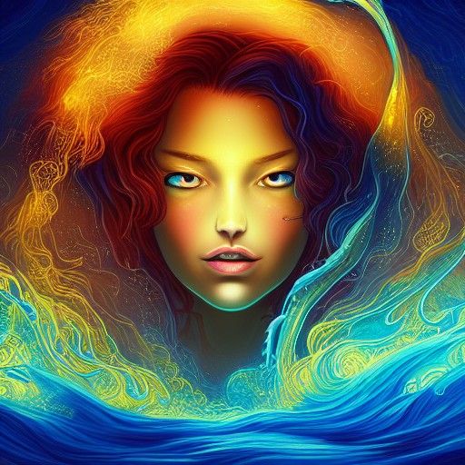 Water and Fire AI Generated Artwork NightCafe Creator