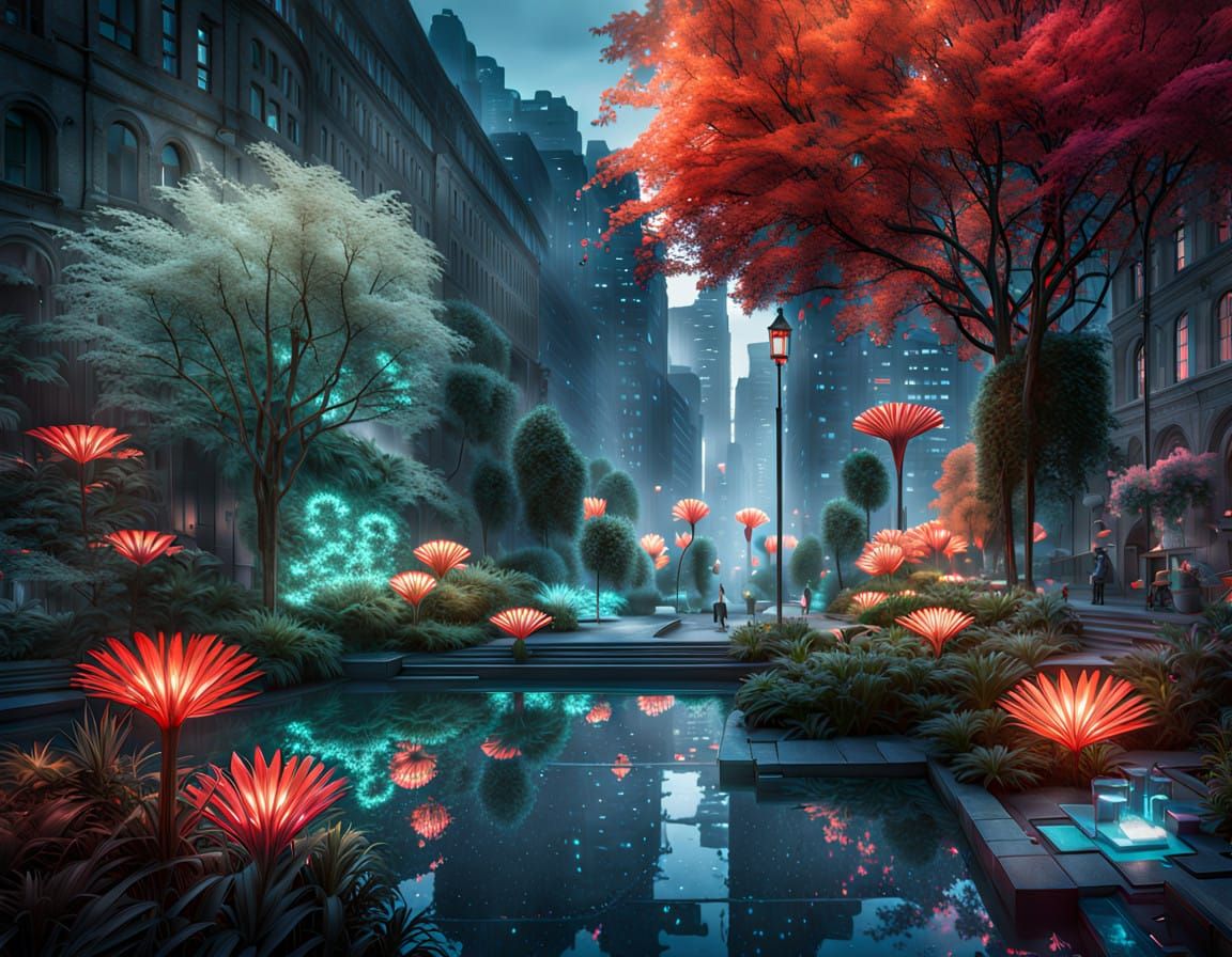 Neon Dreams in Cyberpunk Metropolis