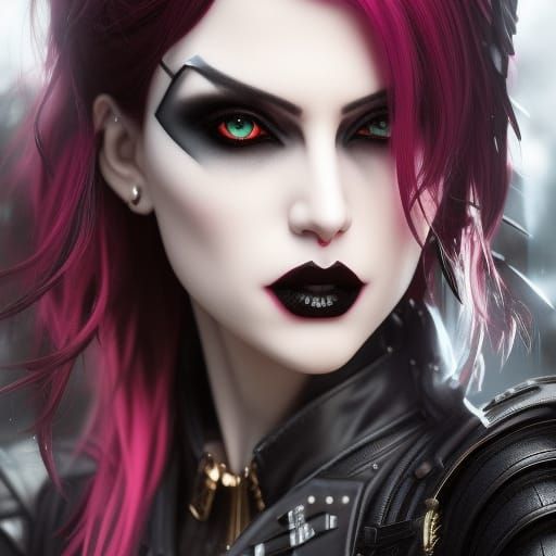 Vampire Punk Queen ☆☆☆☆☆ - AI Generated Artwork - NightCafe Creator