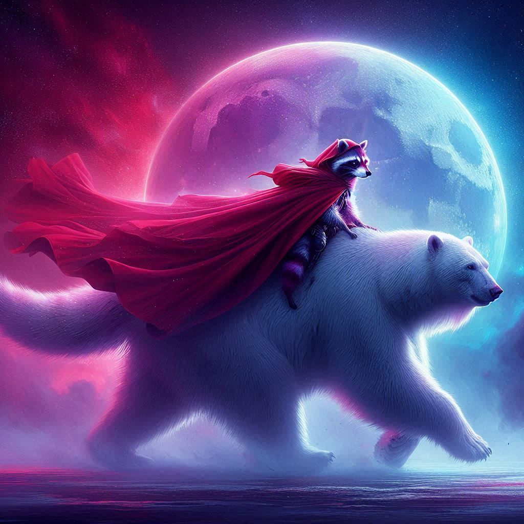 Red Raccoon in a flow !!