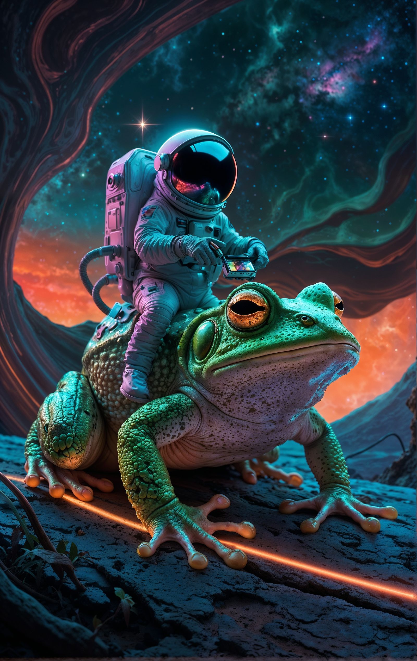 Astro Frog bizarre combo concept