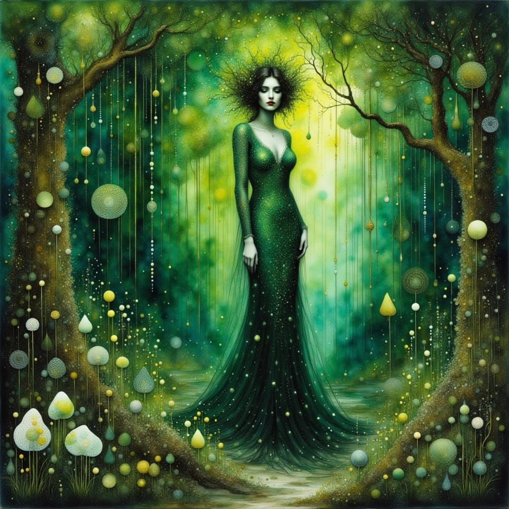 Goddess in an ancient Eldritch Forest.  by @Meredith Ellen Skye