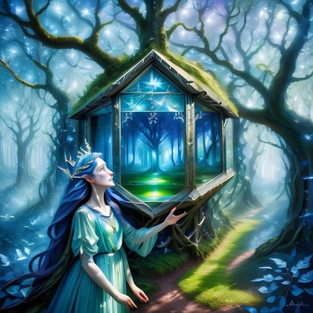 Blue creation projection