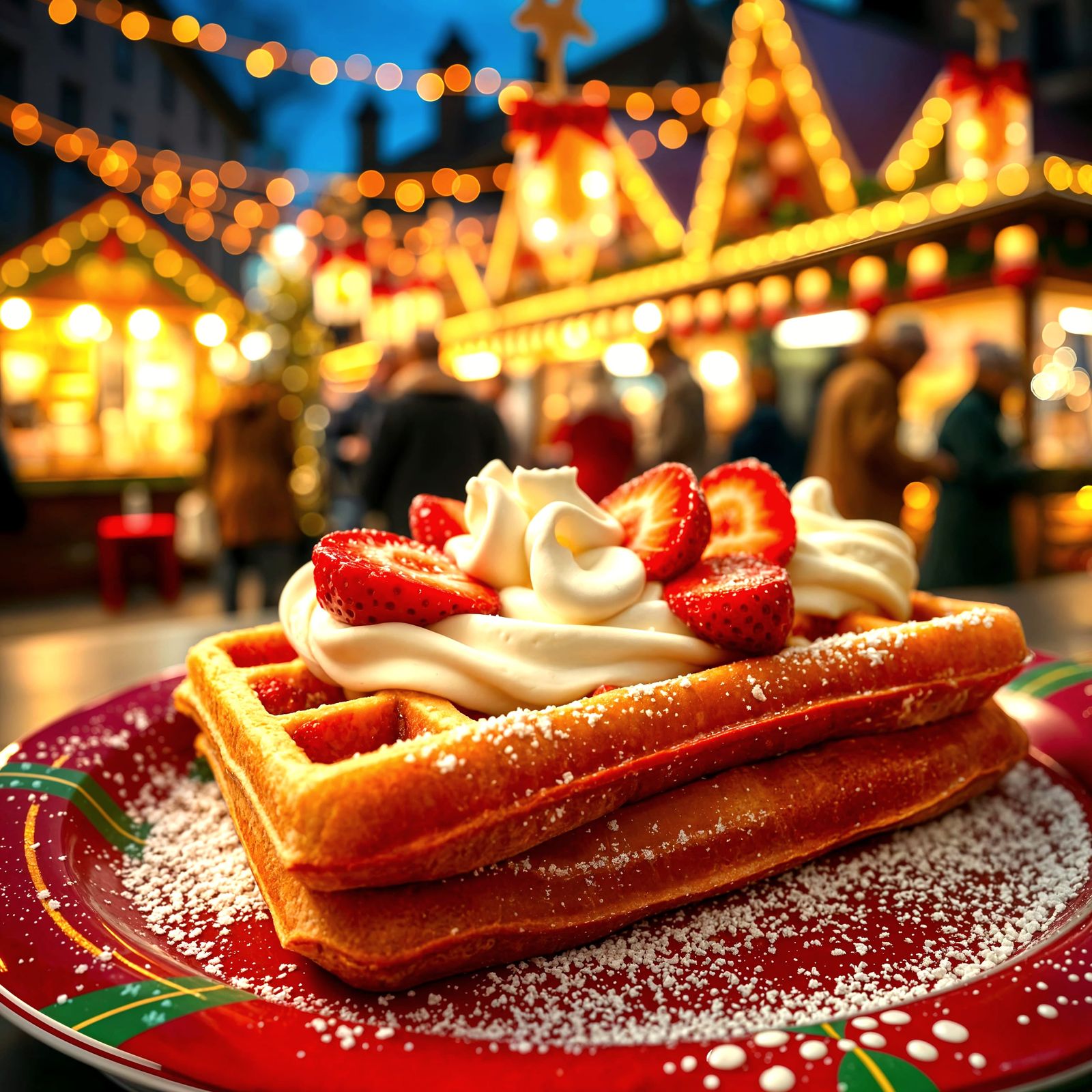 Waffles at The Nuremberg Christkindlesmark -Christmas Market at Nürnberg, Germany
  by @IvyRiddle