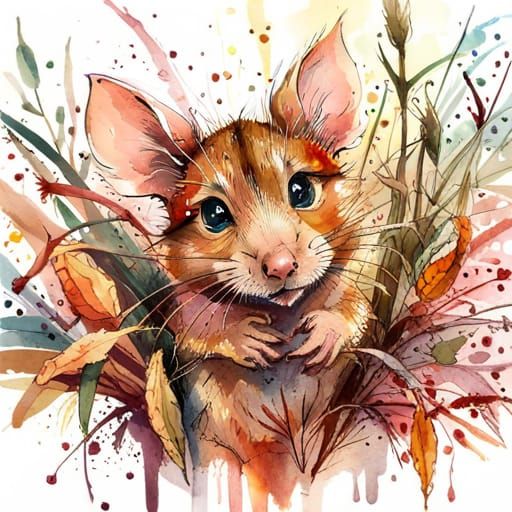 Mouse Autumn  by @Miny Boy