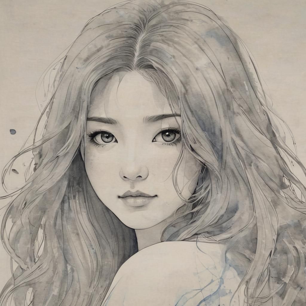 SKETCHPAD - - CUTE GIRL - AI Generated Artwork - NightCafe Creator