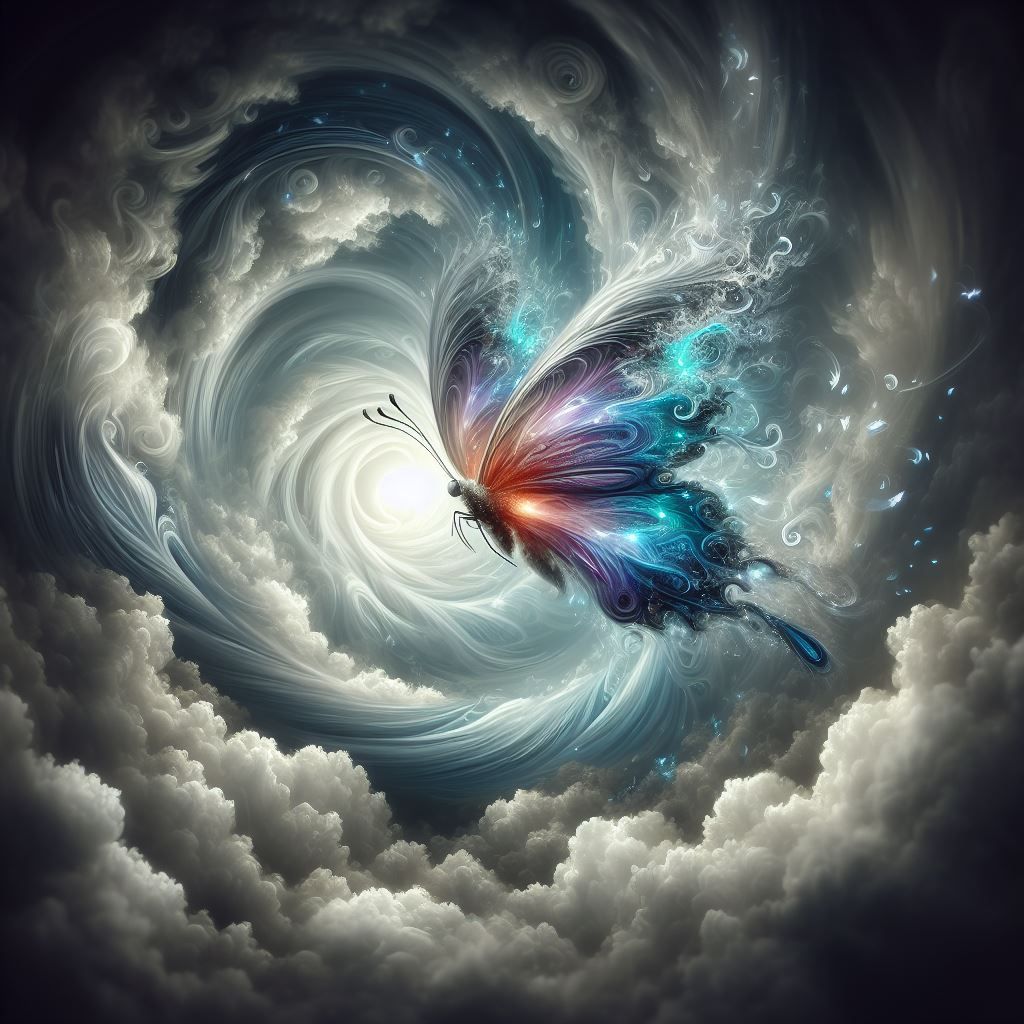 Butterfly causing a whirlwind