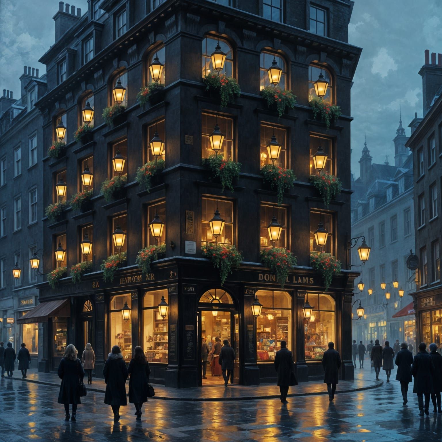 Many lanterns in the city  by @Jram