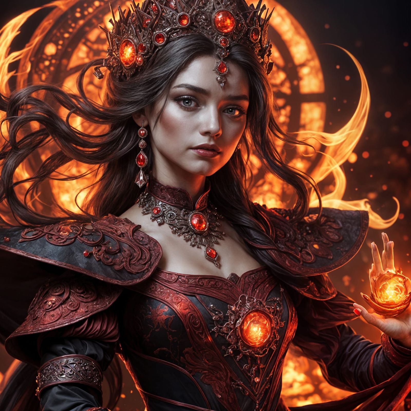 Crimson sorceress   by @Just Mo