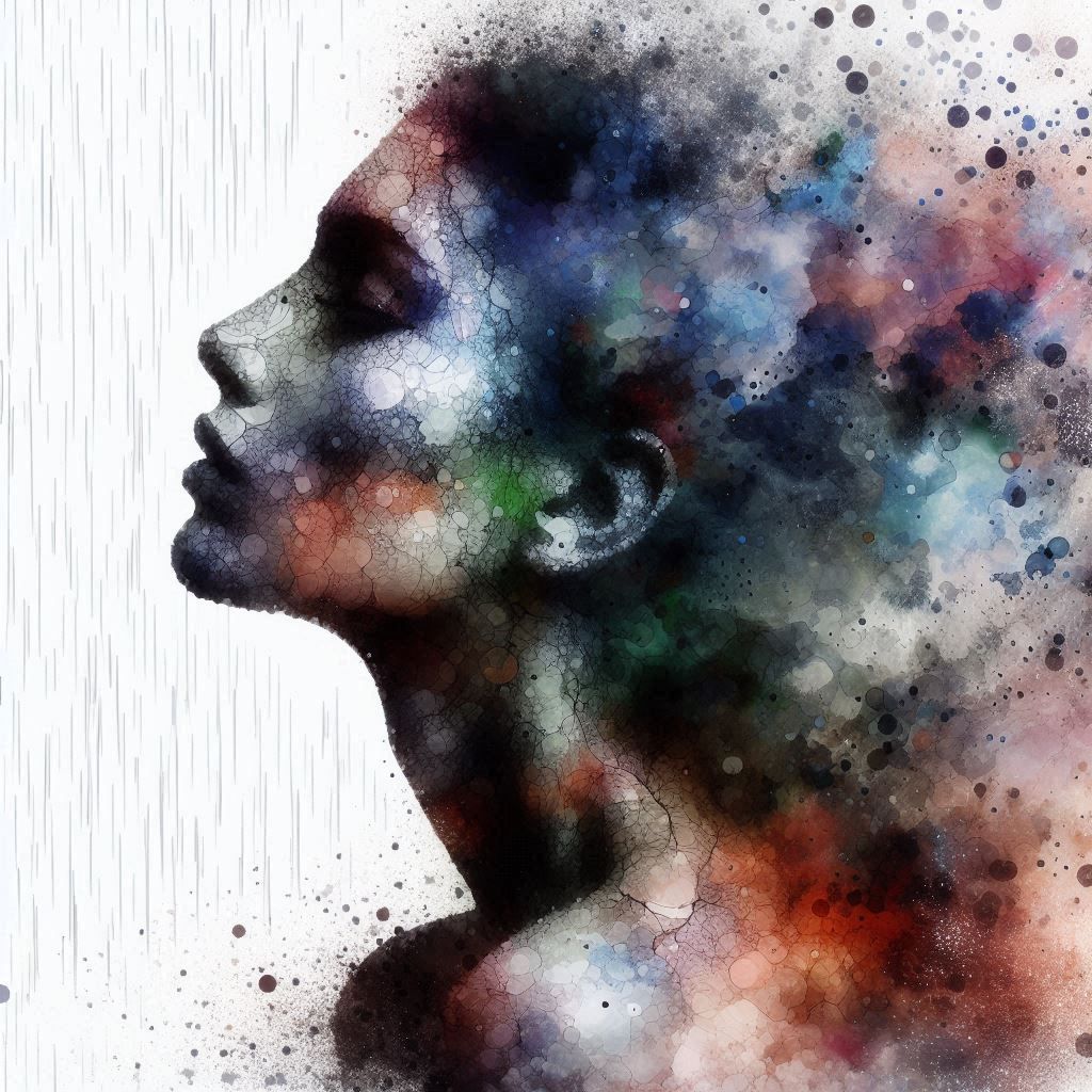 double exposure beautiful fantasy DALL-E 3 portrait landscape..