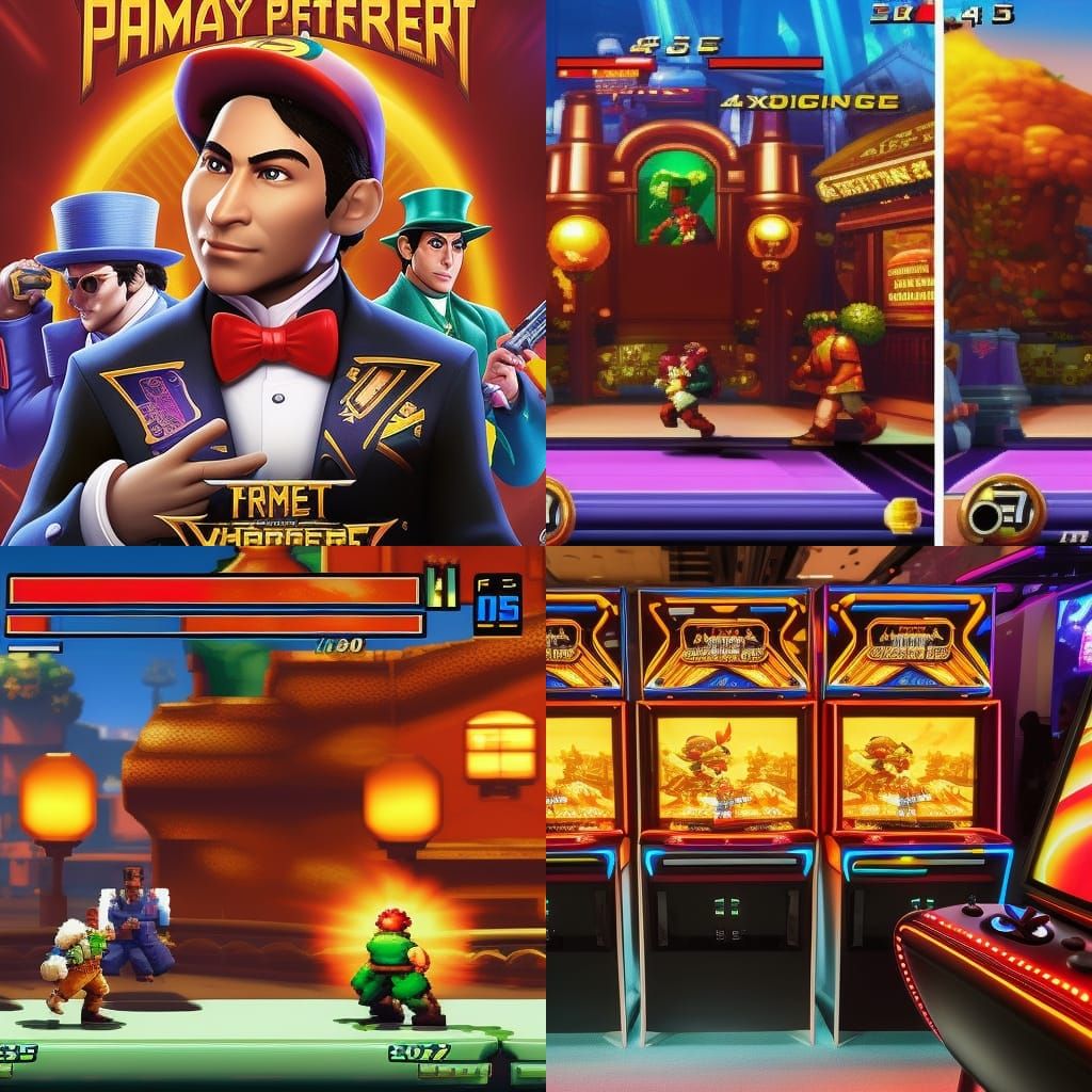 Khaby Lame portrait videogame player one  Street fighter