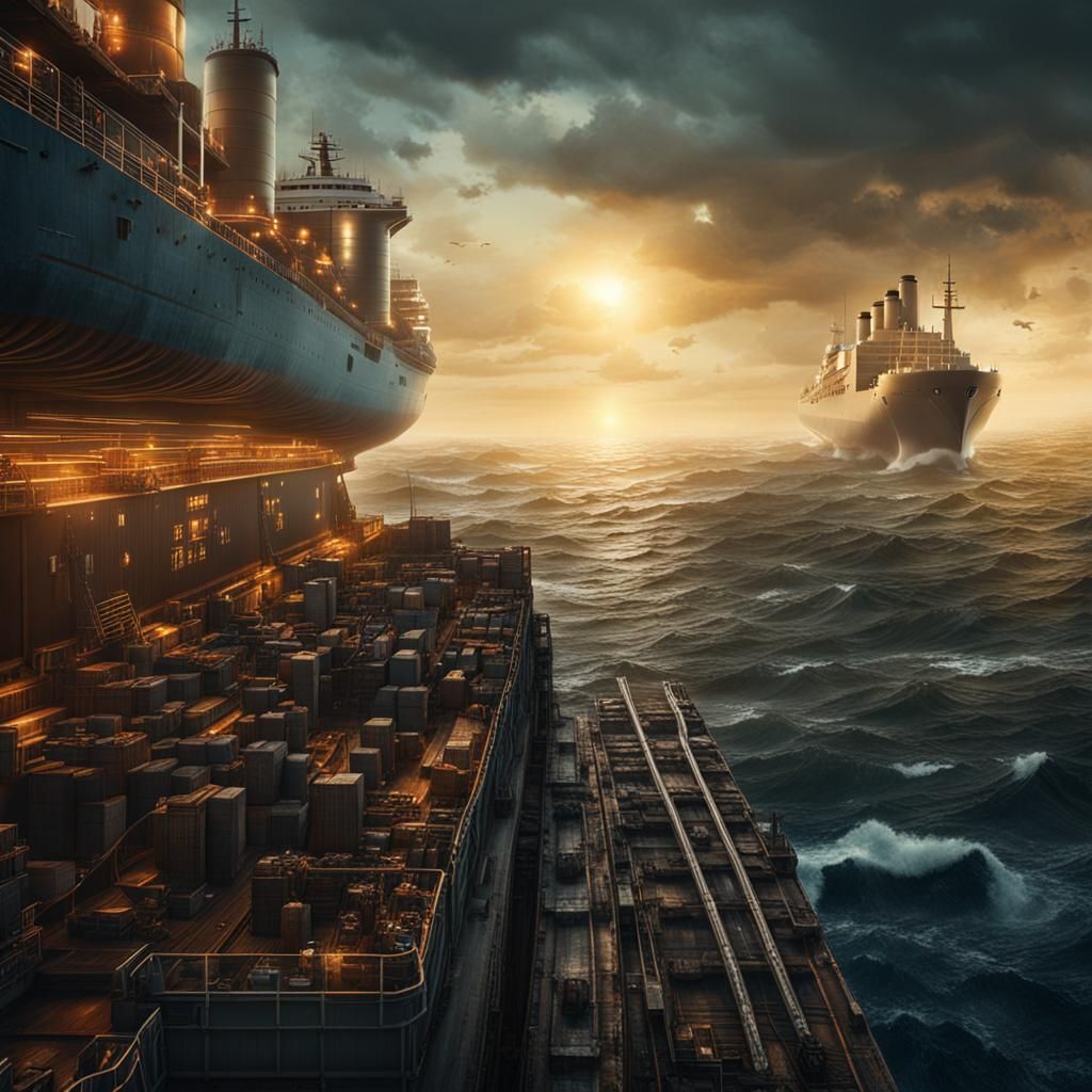 Wondering towards the Ocean on the huge Cargo Ship. Hi I am ...