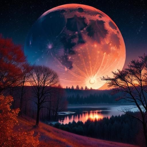 Sunset :: sunrise :: moon :: stars :: beautiful cinematic la...