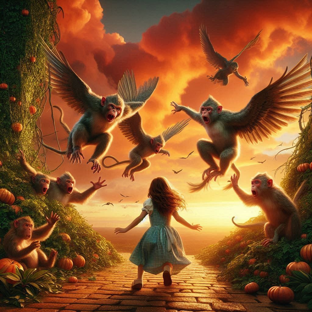 winged monkeys visit Dorothy