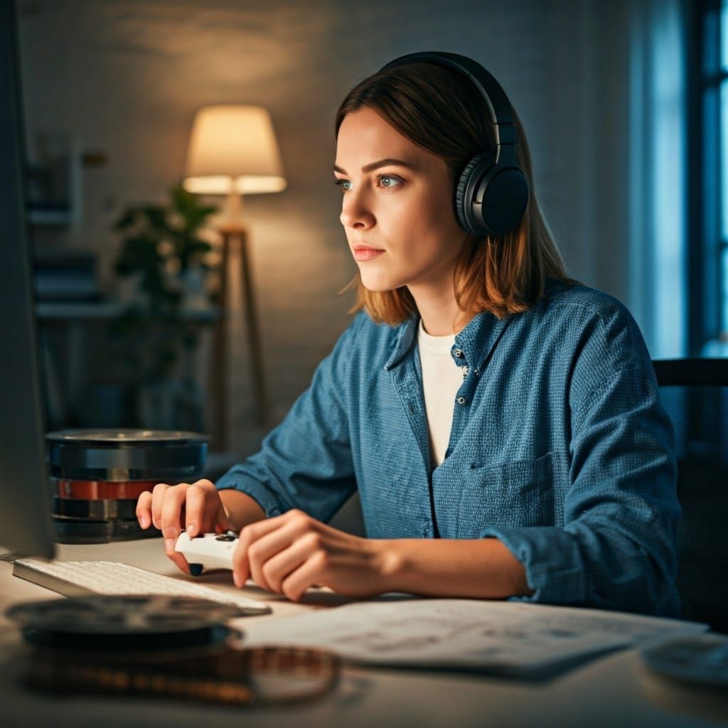 Focused Video Editor in Documentary Photography Style