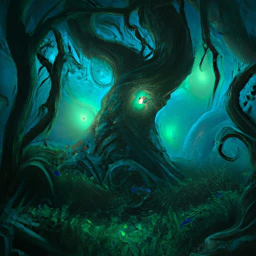 A Spooky Forest - AI Generated Artwork - NightCafe Creator