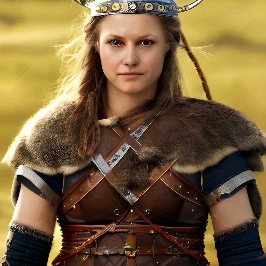 Female Viking warrior, a photo or stable created?