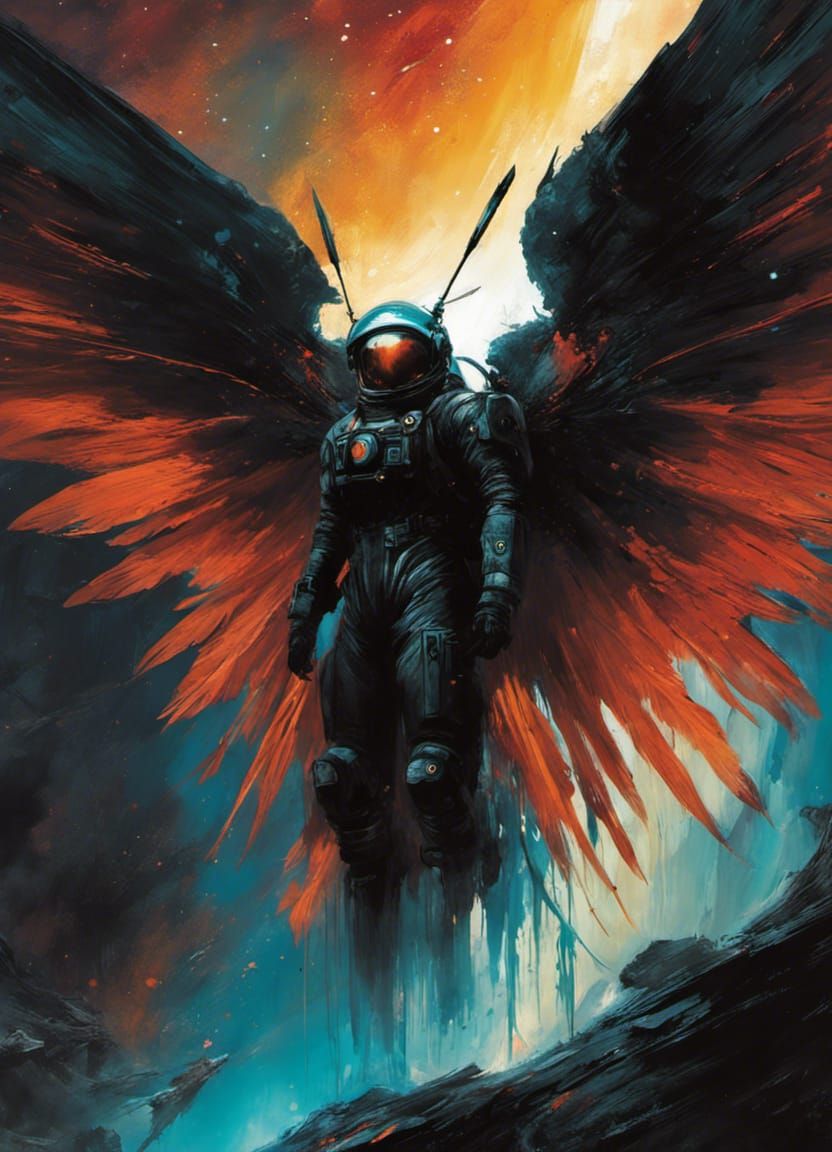 Mothman Astronaut   by @Keeg