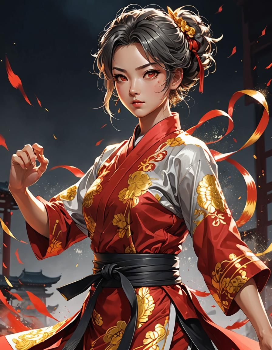 girl, karate - AI Generated Artwork - NightCafe Creator