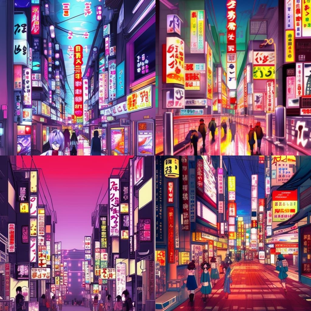 Tokyo at night - AI Generated Artwork - NightCafe Creator