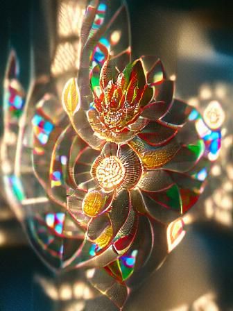 ornate stained glass sahasrara mandala
